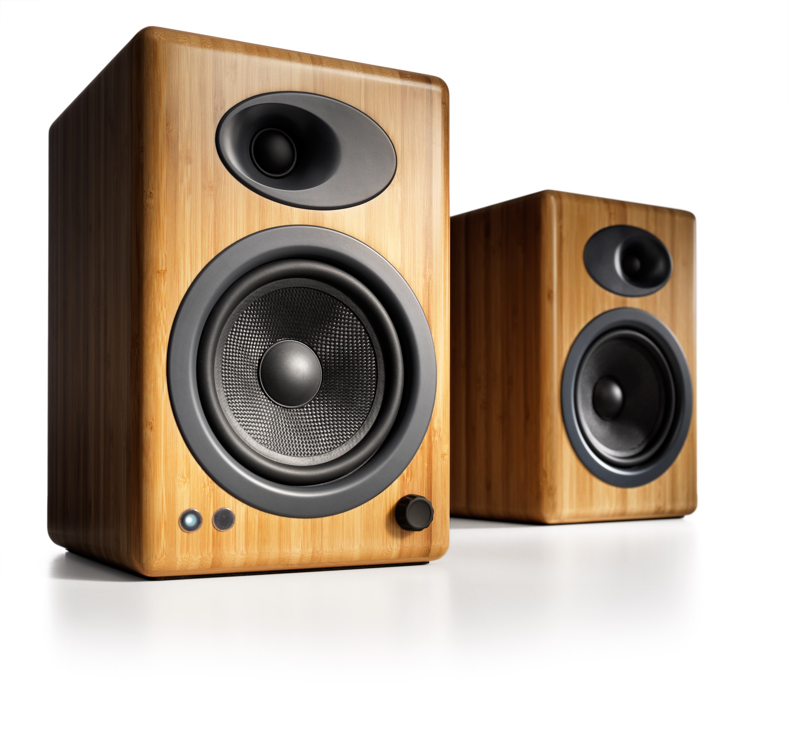 Audioengine A5+ Bookshelf Speakers, Bamboo