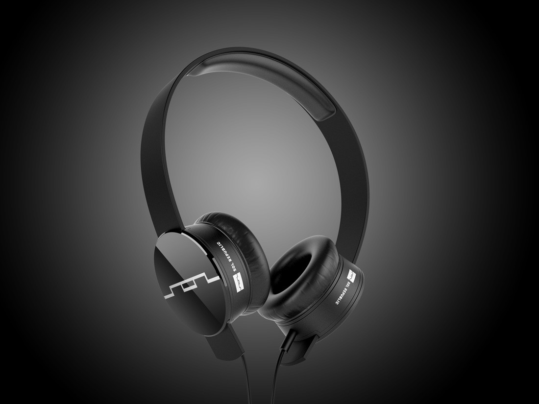 SOL Republic Black Tracks On-Ear Headphones 