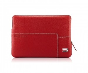 Urbano Leather Zip Sleeve 15", Ferrari Red
