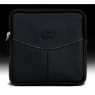 MacCase Premium Leather Accessory Pouch - Black