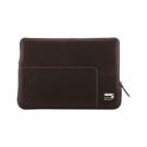 Urbano Leather Zip Sleeve 15", Dark Chocolate